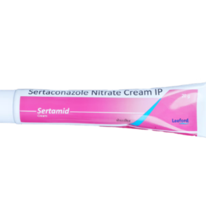 Sertamid 2% Cream, Sertamid Cream uses, Sertaconazole Nitrate 2% Cream, antifungal cream, ringworm treatment cream, athlete's foot cream, jock itch cream, candidiasis treatment cream, fungal infection cream, Sertaconazole cream uses, itching relief cream, antifungal skin cream, dermatophyte infection treatment, fungal skin disease cream.
