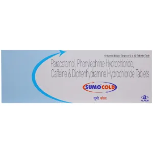Sumo Cold Tablet, Sumo Cold Tablet Uses, Sumo Cold Tablet Benefits, Cold and Flu Medicine, Common Cold Tablet, Fever and Cold Medicine, Nasal Congestion Relief Tablet, Runny Nose Medicine, Sneezing Relief Tablet, Paracetamol Phenylephrine Chlorpheniramine Tablet, Cold Relief Medicine, Sinus Congestion Tablet, Upper Respiratory Infection Medicine, Anti Cold Tablet, Alkem Laboratories Products, Cold Symptom Relief Tablet, Flu Relief Medicine, Prescription Cold Medicine, Cold and Cough Tablet, Multi Symptom Cold Relief Tablet.