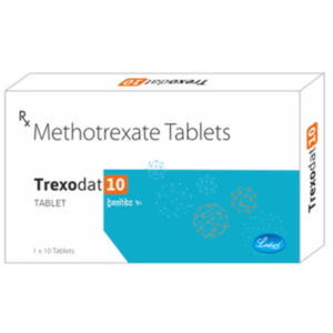 TRExodat 10mg Tablet, TRExodat 10 uses, Methotrexate 10 mg Tablet, rheumatoid arthritis medicine, psoriasis treatment tablet, DMARD medicine, autoimmune disease treatment, methotrexate tablet uses, psoriatic arthritis medicine, immunosuppressant medicine, joint inflammation treatment, prescription arthritis medicine, severe psoriasis treatment, inflammatory disease medicine.