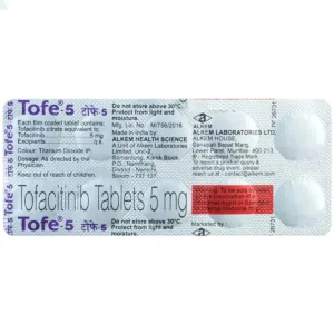 Tofe Tablet, Tofe Tablet Uses, Tofe Tablet Benefits, Tofacitinib Tablet, Tofacitinib Medicine, Rheumatoid Arthritis Medicine, Psoriatic Arthritis Treatment, Ulcerative Colitis Medicine, Ankylosing Spondylitis Treatment, JAK Inhibitor Tablet, Autoimmune Disease Medicine, Immunomodulatory Medicine, Oral Arthritis Medicine, Prescription Arthritis Tablet, Tofacitinib Uses, Alkem Laboratories Products, Rheumatoid Arthritis Treatment Tablet, Autoimmune Disorder Medicine, Inflammatory Disease Treatment, Tofacitinib Tablets India.