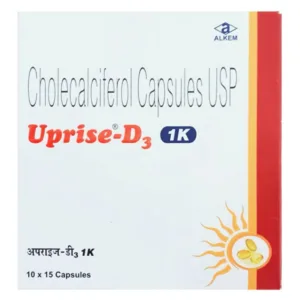 Uprise-D3 1K Capsule, Uprise D3 1000 IU Capsule, Uprise D3 1K, Cholecalciferol 1000 IU Capsule, Vitamin D3 Capsule, Vitamin D Supplement, Bone Health Supplement, Calcium Absorption Supplement, Vitamin D Deficiency Supplement, Bone Strength Capsule, Daily Vitamin D3 Capsule, Uprise-D3 1K Uses, Uprise-D3 1K Benefits, Cholecalciferol Supplement, Immune Health Supplement, Alkem Laboratories Products, Vitamin D3 Supplement India, Bone Mineral Density Support, Daily Vitamin D Capsule, Vitamin D3 1000 IU Supplement.