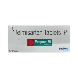 Venpres 20 Tablet, Venpres 20 uses, Telmisartan 20 mg Tablet, hypertension medicine, high blood pressure treatment, blood pressure control tablet, antihypertensive medicine, Telmisartan tablet uses, heart health medicine, stroke prevention tablet, cardiovascular protection medicine, prescription BP medicine, blood pressure management tablet, Telmisartan benefits.