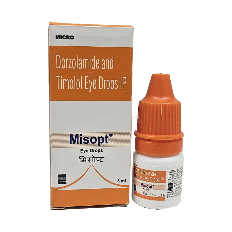 Misopt Eye Drop 5ml - Dorzolamide 2% and Timolol 0.5%