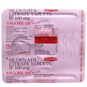 Vigore 100mg Red Tablet strip - Sildenafil 100mg